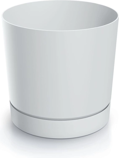 Planter with Saucer TUBO P 29.2 cm White