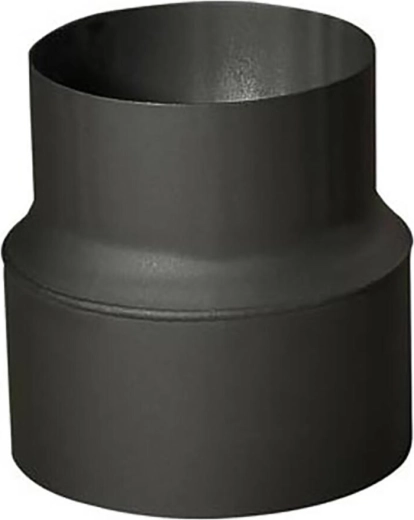 Dūmtraukio vamzdžio redukcija 180/130 mm, ilgis 160 mm, storis 1,5 mm, juoda