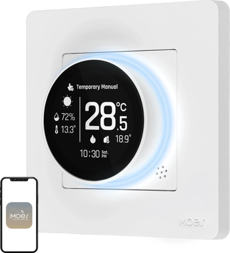 Moes išmanusis ZigBee termostatas elektriniam šildymui ZHT-SR-GB