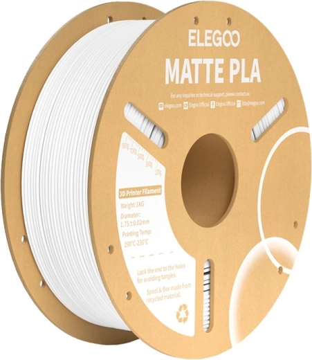 Elegoo matinė PLA gija, balta