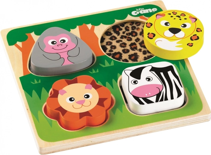 Tidlo safari medinė sensorinė įstatoma dėlionė