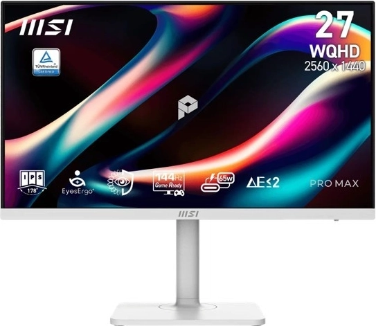 MSI Pro Max 271QPHW 27" White WQHD 144 Hz Monitor