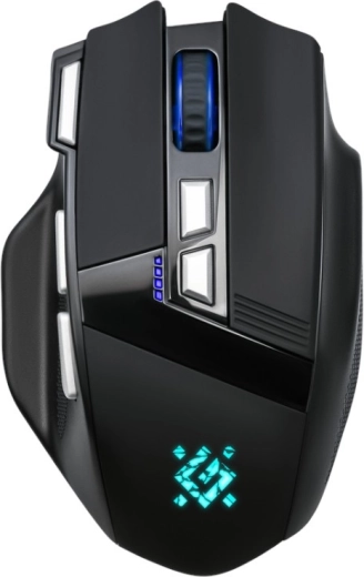 Belaidė žaidimų pelė DEFENDER Knight, 3200 DPI, 8 mygtukai, juoda