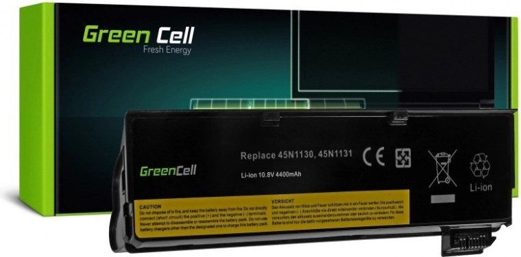 Baterija, skirta Lenovo ThinkPad L450/T440/T450/X240/X250 11,1 V 4,4 Ah Green Cell