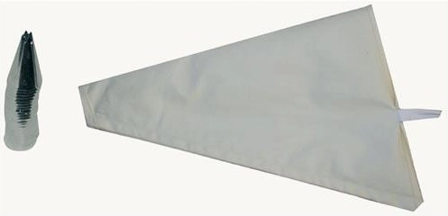 Pastry bag 35 cm cotton with 7 decorating tips