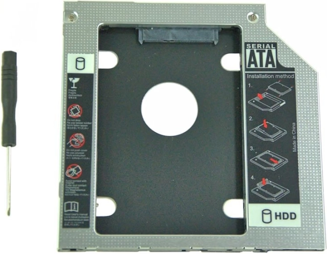 Aluminum Frame for Second 2.5" HDD Disk 9.5 mm