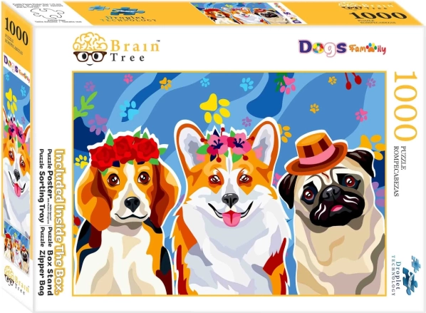 Puzzle Brain Tree Dog Family 1000 pieces