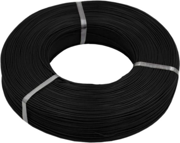 MSP silikoninis maitinimo laidas 28AWG 0,08 mm² 1 m juodas – 1 vnt.