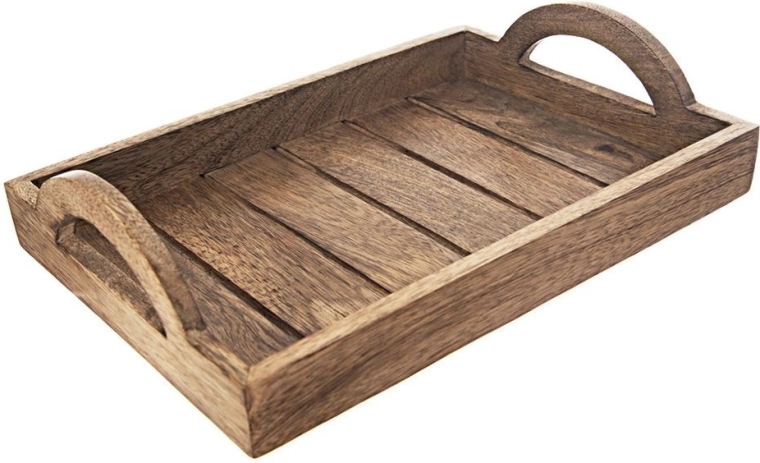 Medinis serviravimo padėklas iš mango medienos 30,5 × 20,5 cm