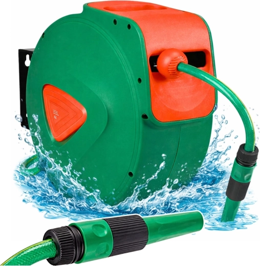 Automatic Wall-Mounted Garden Hose Reel 20 m