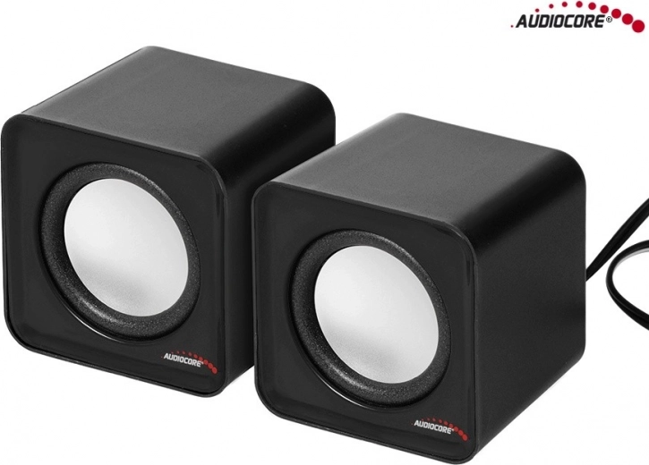 Kompiuterio USB garsiakalbiai 6 W, sidabro–juodi Audiocore