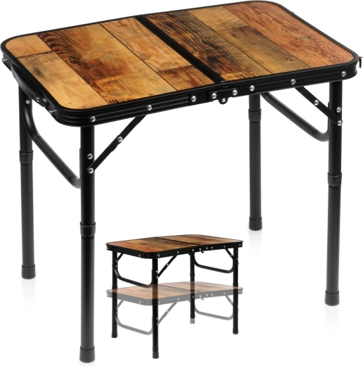 Vilde folding camping table 2-in-1 with adjustable height 60 × 40 cm