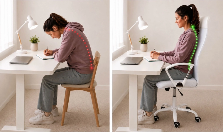 Ergonomiška atrama ir geresnė kūno laikysena