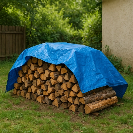 Universal PE Tarp 5 × 4 m, 50 g/m², Blue, UV 3%