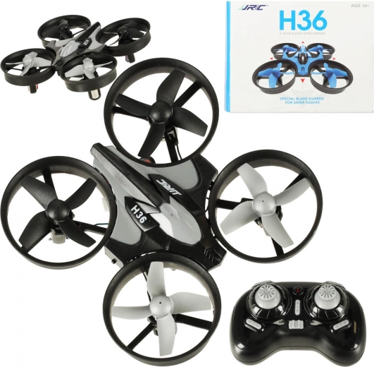 Mini dronas JJRC H36 2.4GHz 4CH su 6 ašių stabilizacija – juoda