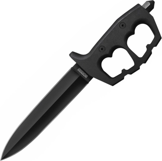 Taktinis peilis Cold Steel Chaos Double Edge 19 cm, juodas