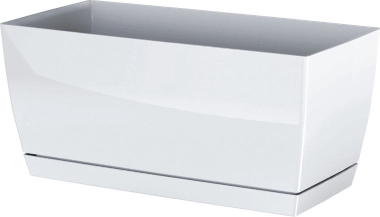 COUBI CASE planter with saucer, 24 cm, white