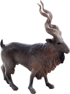 Screw-horned goat figurine – realistic model for children and collectors