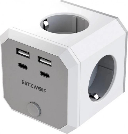 BlitzWolf 8-in-1 maitinimo kubas su USB ir AC išėjimais