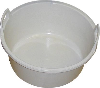 Plastikinis dubuo 49 cm su rankenomis, granito spalvos
