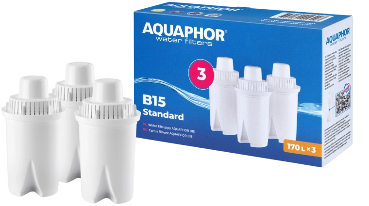 AQUAPHOR B15 Standard ąsočio filtro kasečių rinkinys – 3 vnt.