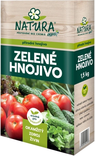 NATURA žalioji trąša – natūralios organinės granuliuotos trąšos 1,5 kg