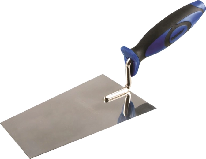 Stainless steel brick trowel 180 mm with rubber handle