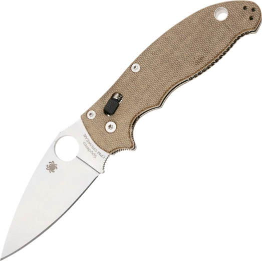 Užverčiamas peilis Spyderco Manix 2 Brown, CPM Cru-Wear, Micarta