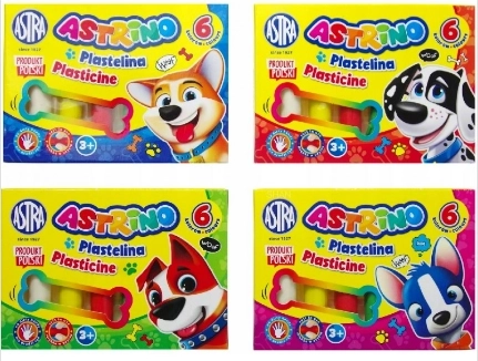 Mokyklinis plastilinas 6 spalvų ASTRINO ASTRA