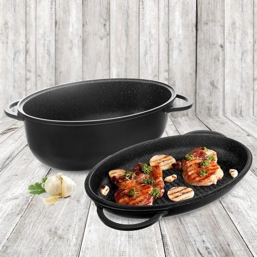 2-in-1: lid as a grill pan