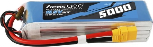 LiPo baterija Gens Ace 5000mAh 18,5V 60C RC modeliams