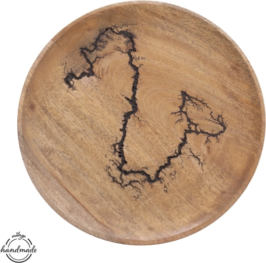 Mango wood tray MANGO electric, Ø 26 cm