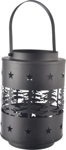 Metalinis kalėdinis žvakidė XMAS, juoda, 26 cm
