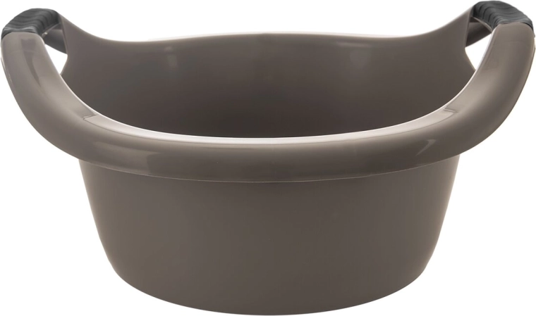 Plastikinis dubuo su rankenomis 30 l, pilkas