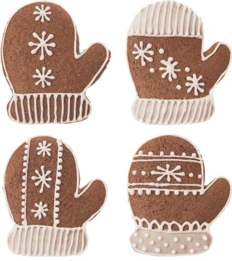 Christmas glove motif
