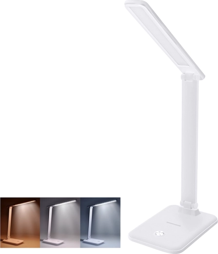 Solight LED desk lamp 10 W with touch control and adjustable light color temperature, white