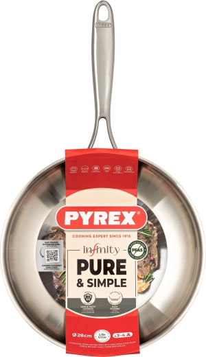 Pyrex Infinity 28 cm nerūdijančio plieno keptuvė