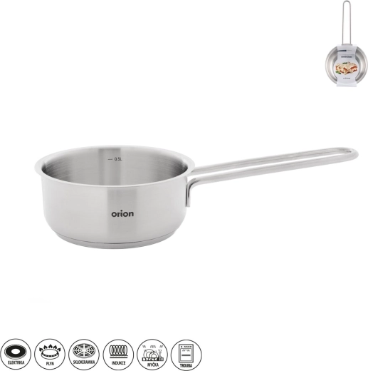 Orion Anett Glass stainless steel saucepan 12 cm with glass lid