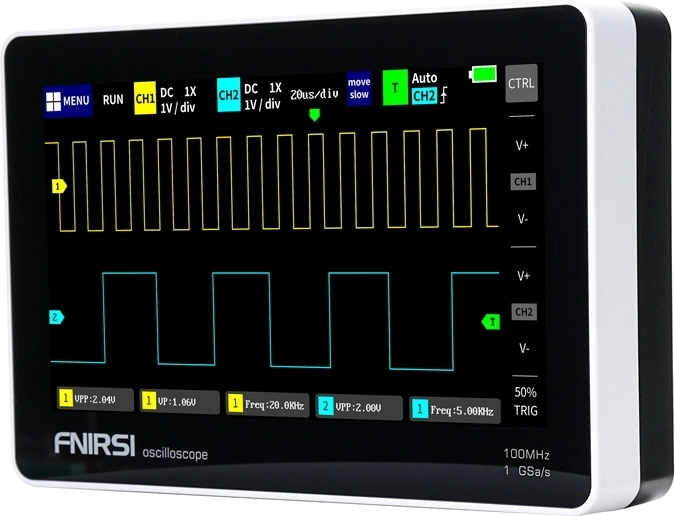 Fnirsi 1013D portable 7" digital oscilloscope 100 MHz, 1 GSa/s