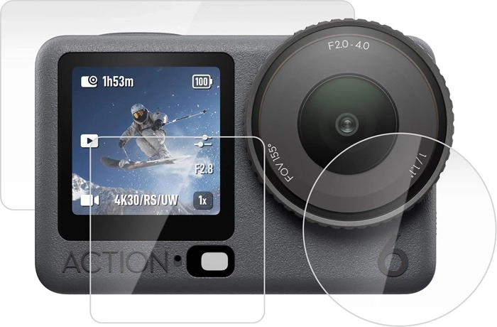 Puluz grūdinto stiklo rinkinys DJI Osmo Action 6 (3 vnt.)