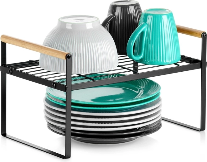 Kitchen metal shelf black 33 × 21 × 19.5 cm