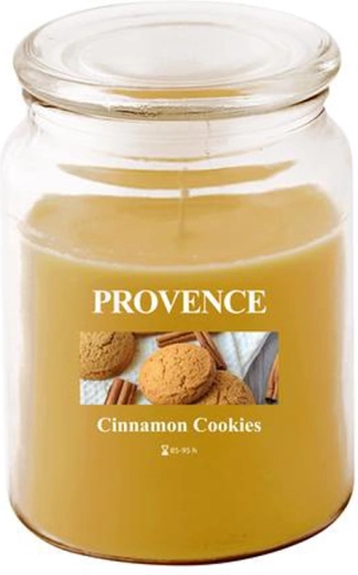 Scented Glass Candle Provence Cinnamon Cookies 95 Hours