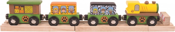 Safari traukinukas BIGJIGS RAIL