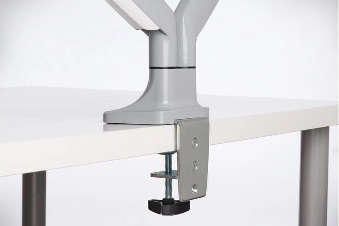 Stable desk mounting: clamp or grommet