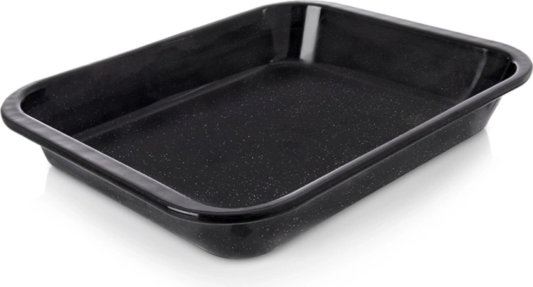 Enamelled Deep Baking Tray 31 × 25 × 4.5 cm