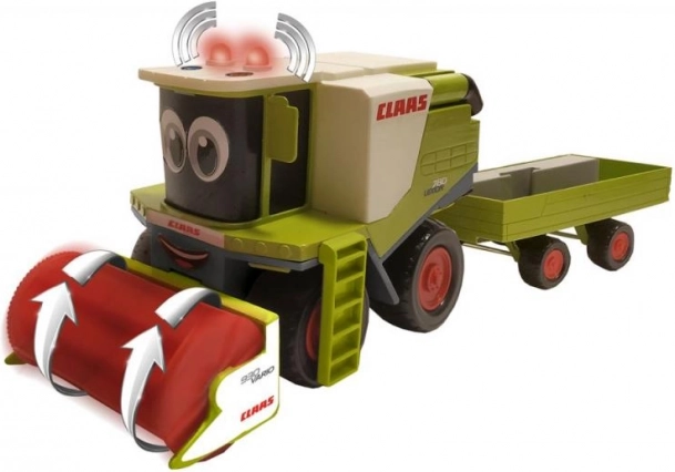 Combine Harvester with Trailer Happy People