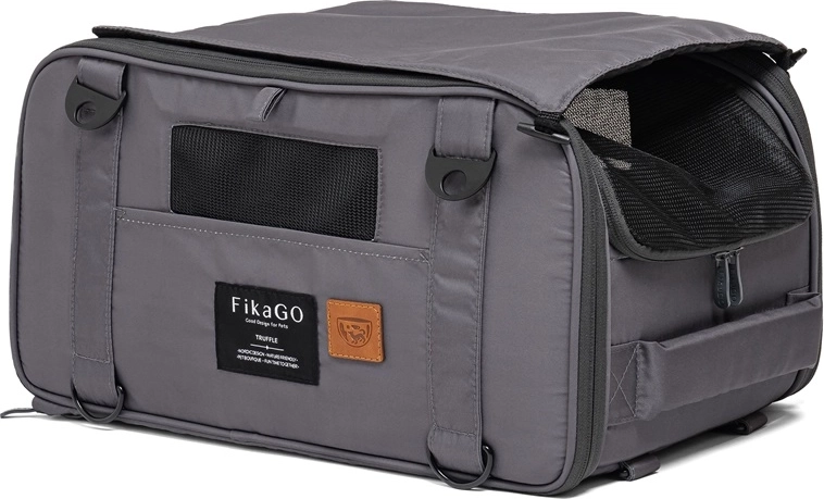 FikaGO travel carrier for dogs and cats, Truffle Grey