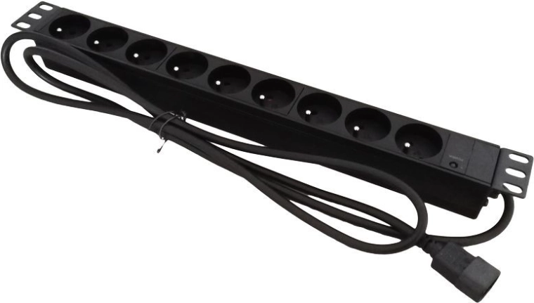 Maitinimo juosta 19" 9× CEE 7/5 su C20 kištuku