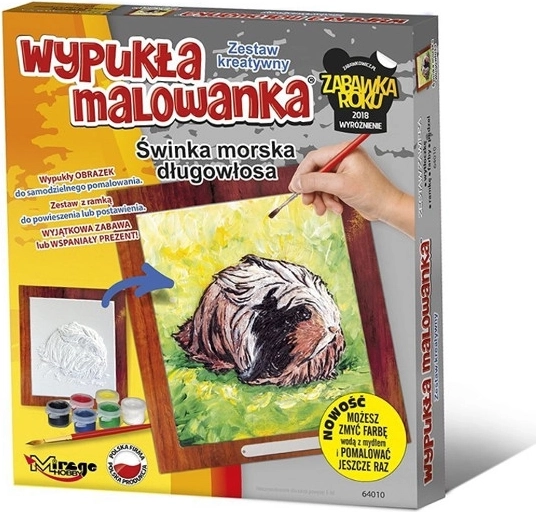 Reljefinė tapyba – ilgaplaukė jūrų kiaulytė (kūrybinis rinkinys)