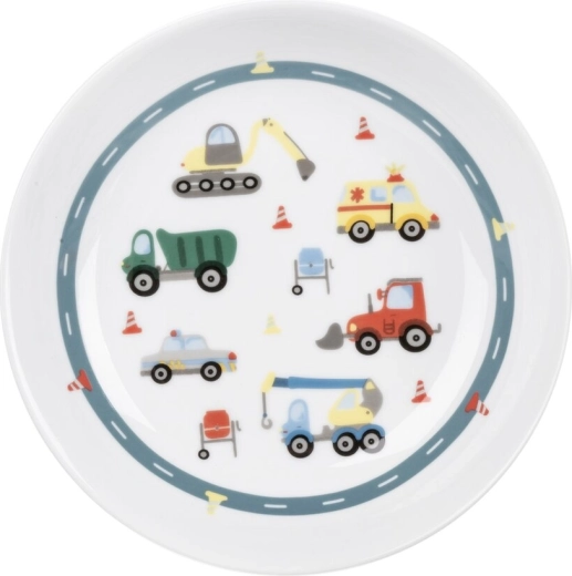 Vaikiška porcijuota gili lėkštė „Automobiliai“ 19 cm